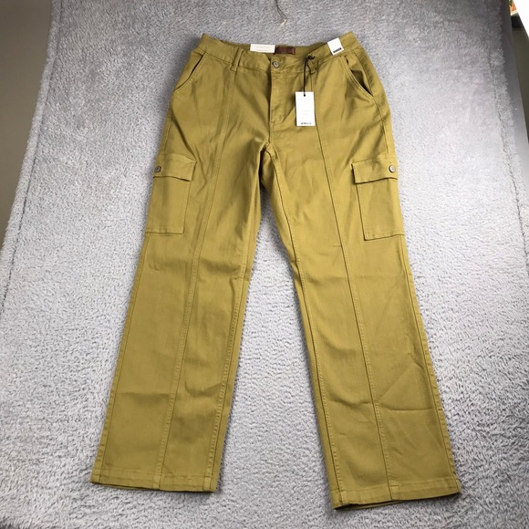 Judy Blue Denim - Judy Blue Cargo Pants Womens 16W Garment Dyed Matcha Green High Waist‎ Jeans NEW
